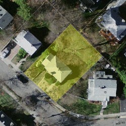 25 Bow Rd, Newton MA  02459-2555 aerial view