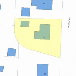 94 Greenlawn Ave, Newton MA  02459-1714 plot plan