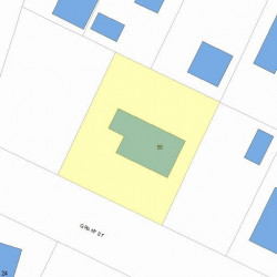 55 Grant St, Newton MA 02465-1508 plot plan