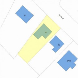 87 Clark St, Newton MA  02459-2426 plot plan