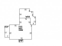 346 Wolcott St, Newton MA 02466-1510 floor plan