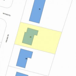 84 Adeline Rd, Newton MA 02459-2705 plot plan