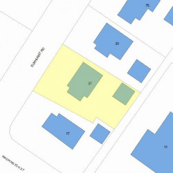 87 Elmhurst Rd, Newton MA 02458-2232 plot plan