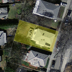 47 Bridges Ave, Newton MA 02460-2016 aerial view