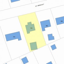 168 Mount Vernon St, Newton MA 02465-2517 plot plan