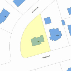 1471 Beacon St, Newton MA  02468-1602 plot plan