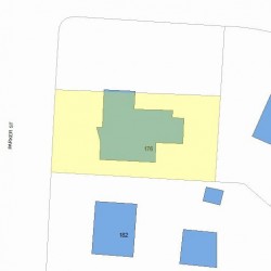 176 Parker St, Newton MA 02459-2551 plot plan
