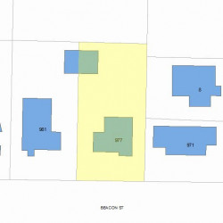 977 Beacon St, Newton MA  02459-1722 plot plan