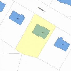 141 Hartman Rd, Newton MA 02459-2851 plot plan