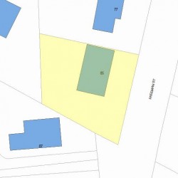 85 Freeman St, Newton MA 02466-1212 plot plan
