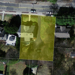 406 Woodward St, Newton MA  02468-1523 aerial view