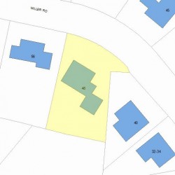 48 Miller Rd, Newton MA 02459-2436 plot plan