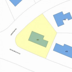 460 Quinobequin Rd, Newton MA 02468-2127 plot plan