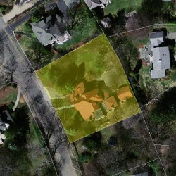 48 Prince St, Newton MA  02465-2611 aerial view