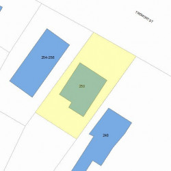 250 Tremont St, Newton MA  02458-2114 plot plan