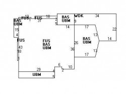 246 Temple St, Newton MA  02465-2334 floor plan