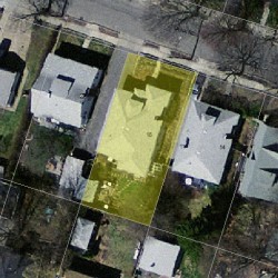 18 Dana Rd, Newton MA  02465-1118 aerial view