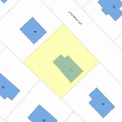 33 Larchmont Ave, Newton MA 02468-2033 plot plan