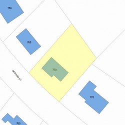 770 Dedham St, Newton MA 02459-3313 plot plan