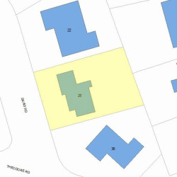 28 David Rd, Newton MA 02459-2712 plot plan