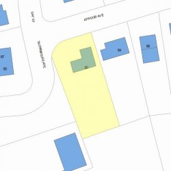 80 Atwood Ave, Newton MA  02460-2202 plot plan