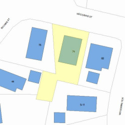 74 Woodbine St, Newton MA 02466-1806 plot plan