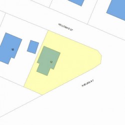12 Woodbine St, Newton MA 02466-1809 plot plan