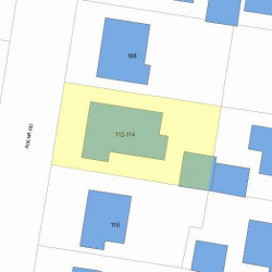 112 Adena Rd, Newton MA  02465-1620 plot plan