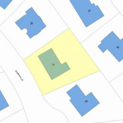 34 Juniper Ln, Newton MA  02459-2861 plot plan