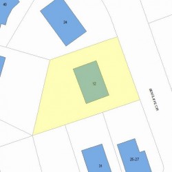 12 Bencliffe Cir, Newton MA 02466-1101 plot plan