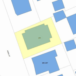 271 Pearl St, Newton MA 02458-1344 plot plan