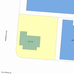 159 California St, Newton MA  02458-1023 plot plan