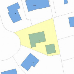 12 Glastonbury Oval, Newton MA  02468-1638 plot plan