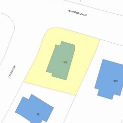 108 Hunnewell Ave, Newton MA 02458-2242 plot plan