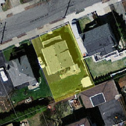 34 Kensington Ave, Newton MA 02465-1314 aerial view