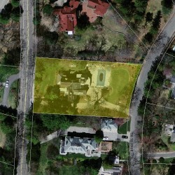 340 Chestnut St, Newton MA  02465-2951 aerial view