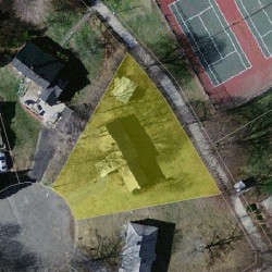 16 Chinian Path, Newton MA 02459-3537 aerial view