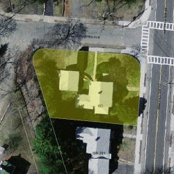 193 Winchester St, Newton MA 02461-2033 aerial view