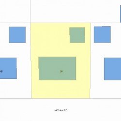 54 Nathan Rd, Newton MA  02459-1105 plot plan