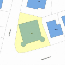 457 Washington St, Newton MA 02458-1531 plot plan