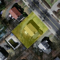 322 Woodward St, Newton MA  02468-2042 aerial view