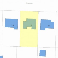 88 Parker Ave, Newton MA 02461-1815 plot plan