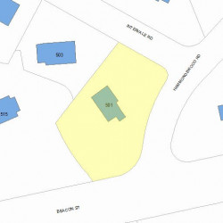 501 Beacon St, Newton MA 02459 plot plan