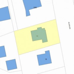11 Allen Ave, Newton MA 02468-1715 plot plan