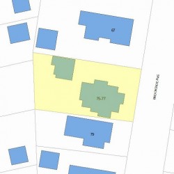 75 Brookside Ave, Newton MA 02460-1523 plot plan