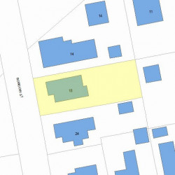 18 Bowdoin St, Newton MA  02461-1414 plot plan