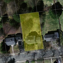 53 Amherst Rd, Newton MA  02468-2301 aerial view