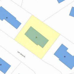 28 Sky View Cir, Newton MA  02459-3158 plot plan