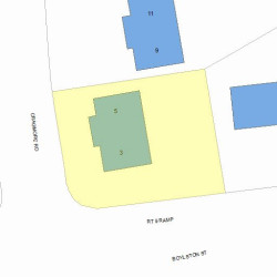 3 Cragmore Rd, Newton MA 02464-1008 plot plan