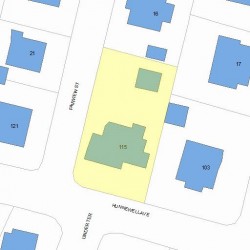 115 Hunnewell Ave, Newton MA 02458-2241 plot plan